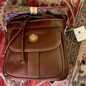 Never used vintage leather Pierre Balmain bag. Mint condition
